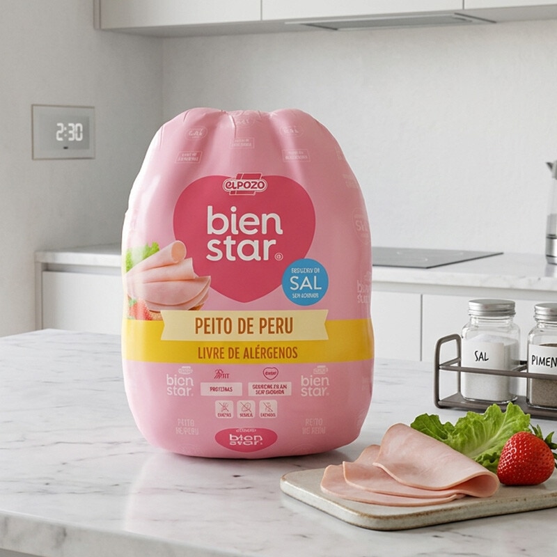 elpozo Fiambre de Peito de Peru Bienstar sem gordura e sal reduzido