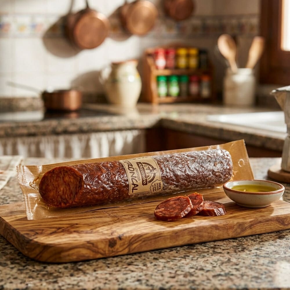 Chorizo troncal picado fino tipo Pamplona 100% natural