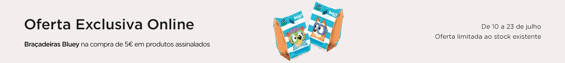 Oferta Hero Braçadeiras Bluey na compra de 5€ produtos assinalados