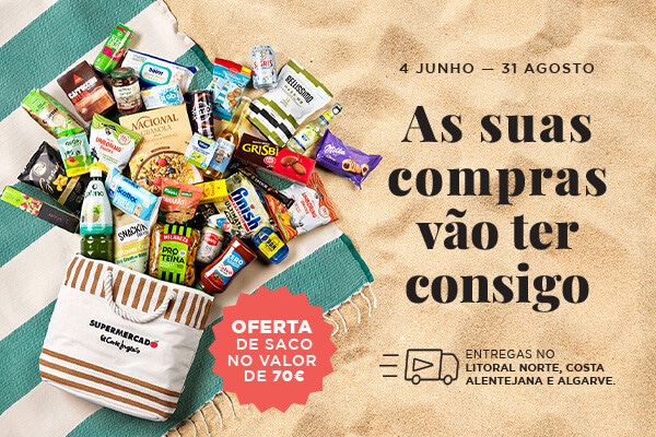 As suas compras vão ter consigo