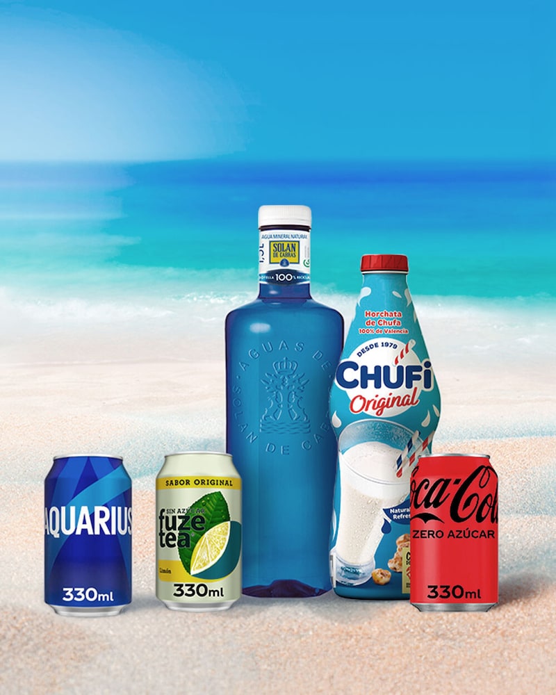 30% de regalo en refrescos, aguas y zumos