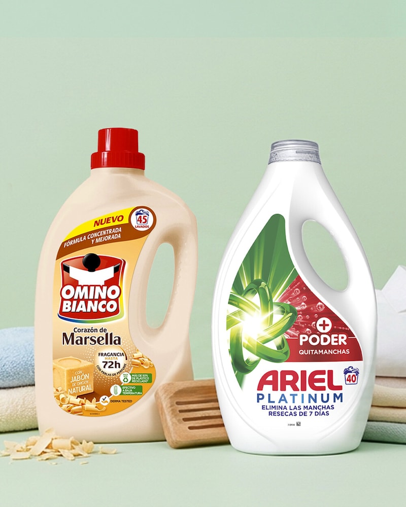 2ª unidad -70% en detergentes y suavizantes