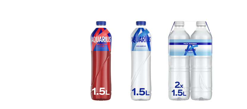 Aquarius Bebida isotónica distintos sabores botella 1,5 l.
