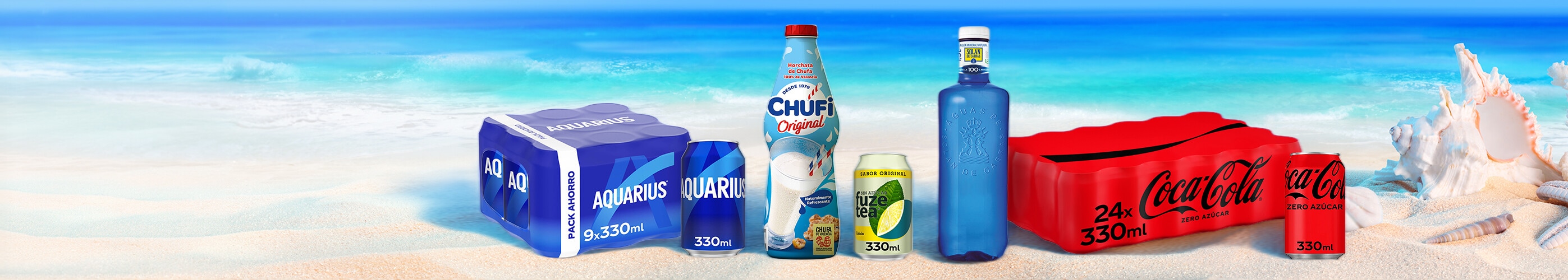 Refrescos, aguas y zumos