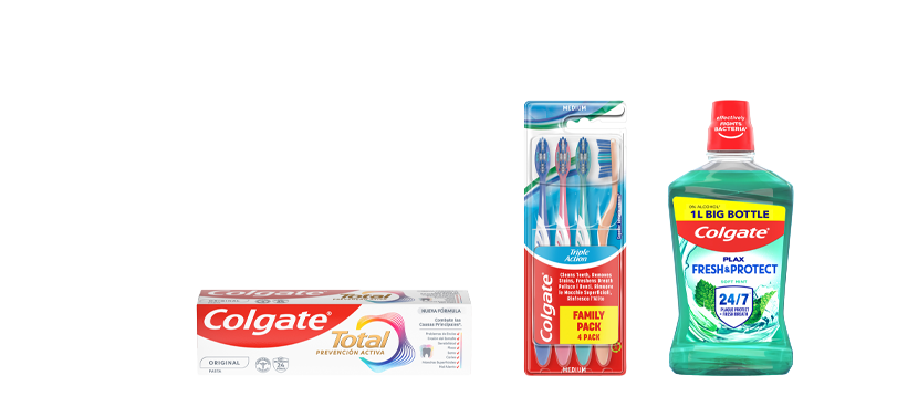 Colgate Pastas, cepillos y enjuagues bucales