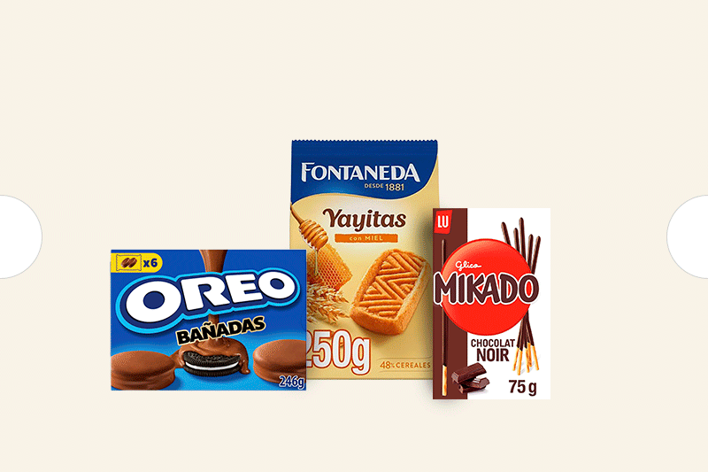 5€ de descuento por compras superiores a 15€ en selección de galletas. Introduce código GALLETASDTO al finalizar tu pedido. Exclusivo Online
