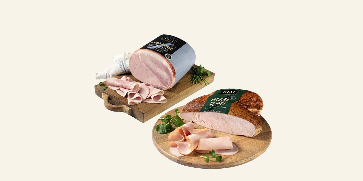Pechuga de pavo y jamón cocido al corte Frial