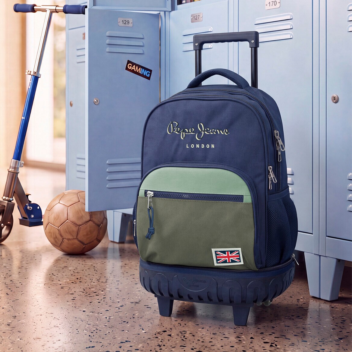 1 MOCHILAS CON CARRO P5 PEPE JEANS VUELTA AL COLE