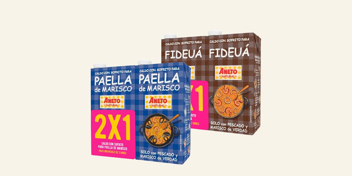 Caldo para paella y fideuá Aneto