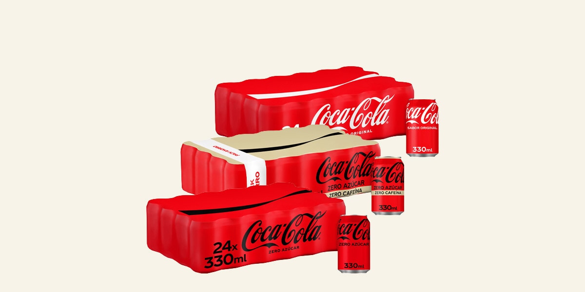 Pack 12 o 24  latas 33 cl Coca-Cola