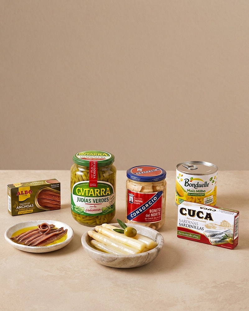 Conservas de pescado y vegetales.