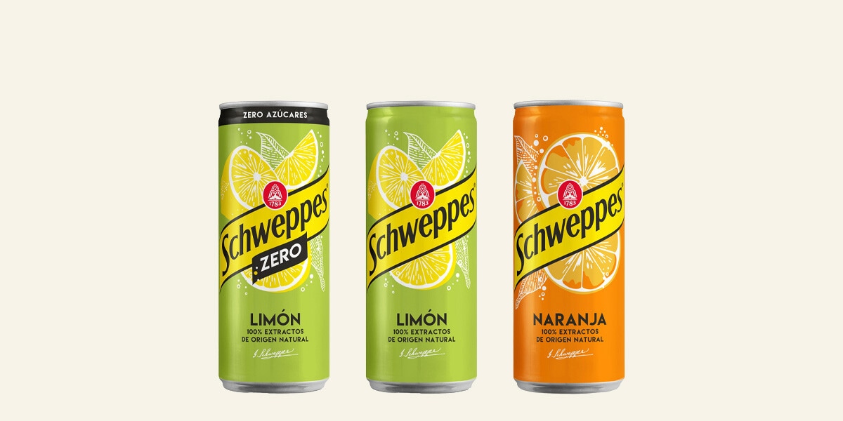Refrescos cítricos lata 33 CL Schweppes