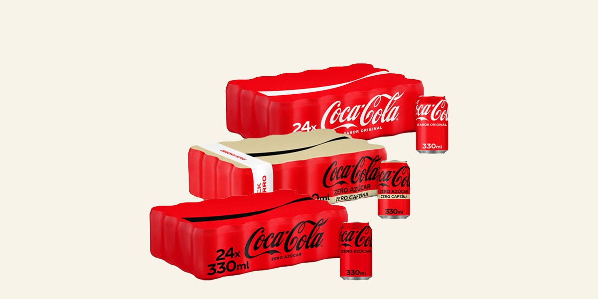 Pack 12 o 24  latas 33 cl Coca-Cola