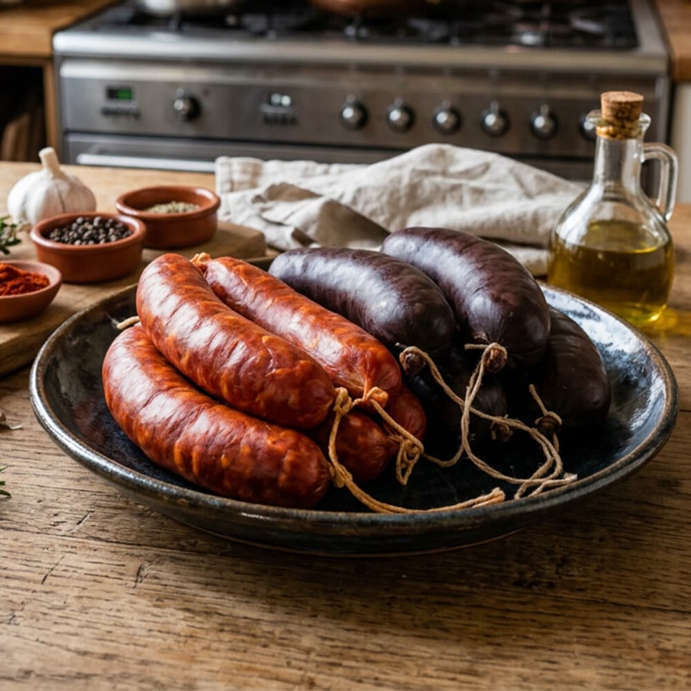 Chorizos, morcillas, longanizas y pinchos