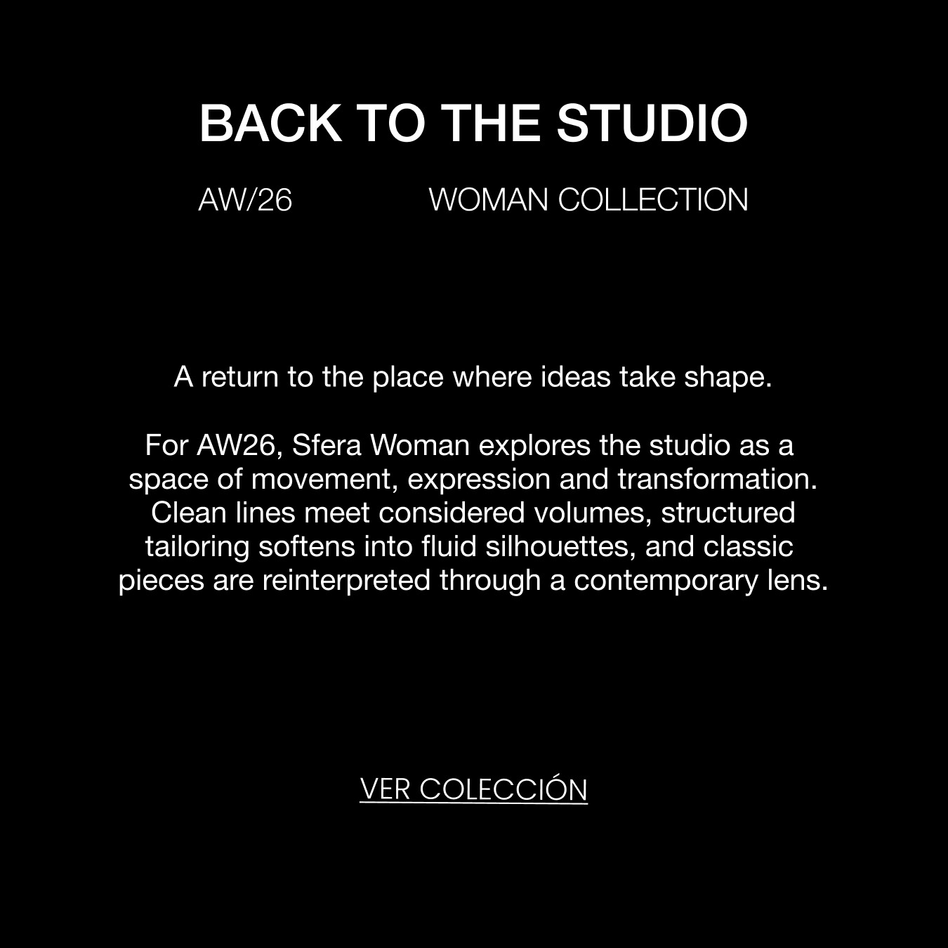BACK TO THE STUDIO WOMAN COLLECTION