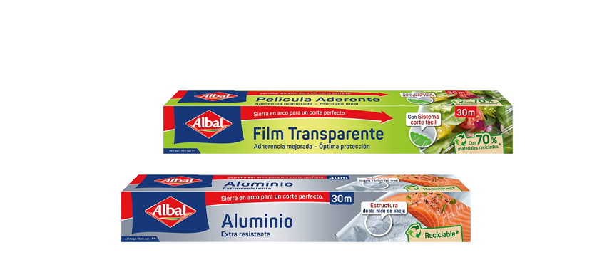 Albal Papel de aluminio y film transparente