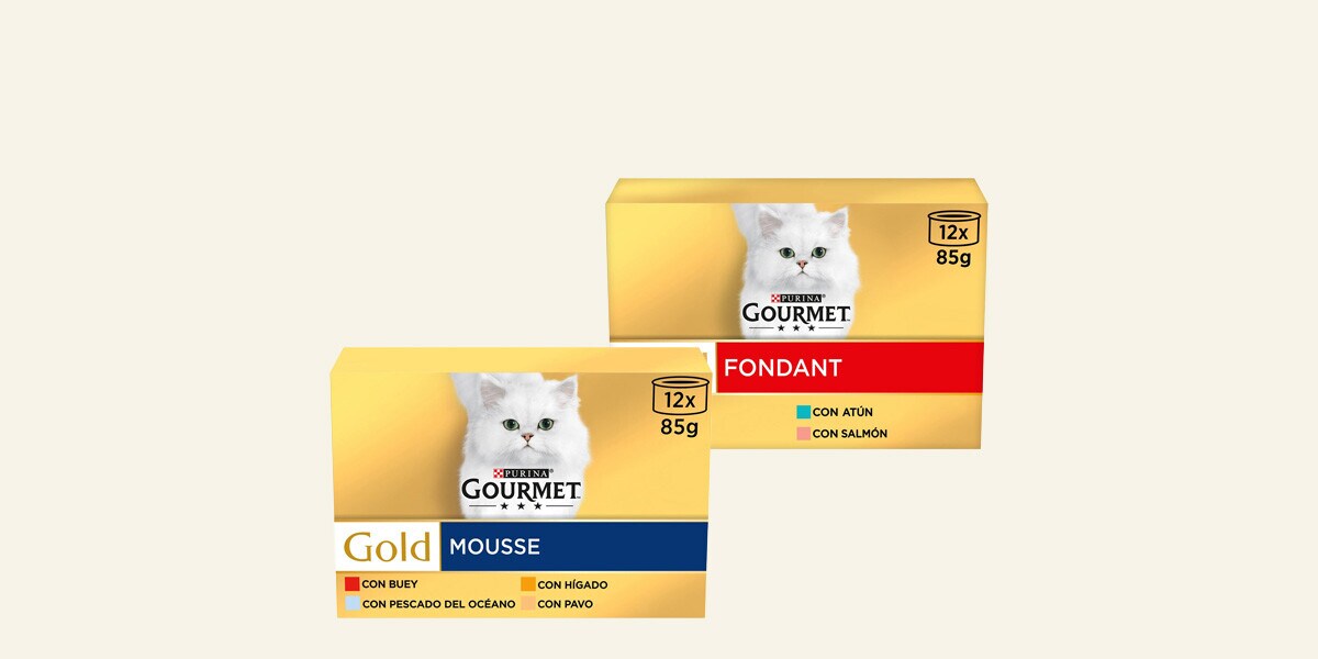 Comida húmeda gato distintas recetas y formatos Gourmet Gold