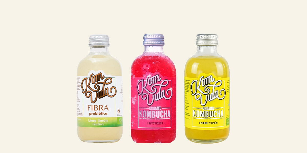 Kombucha, botella 250 ml Komvida