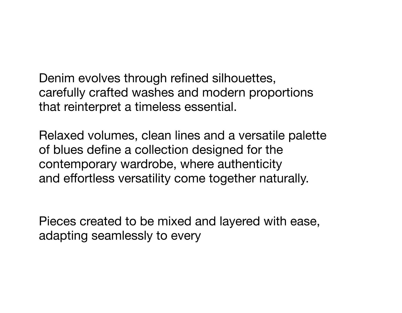 DENIM COLLECTION AW26