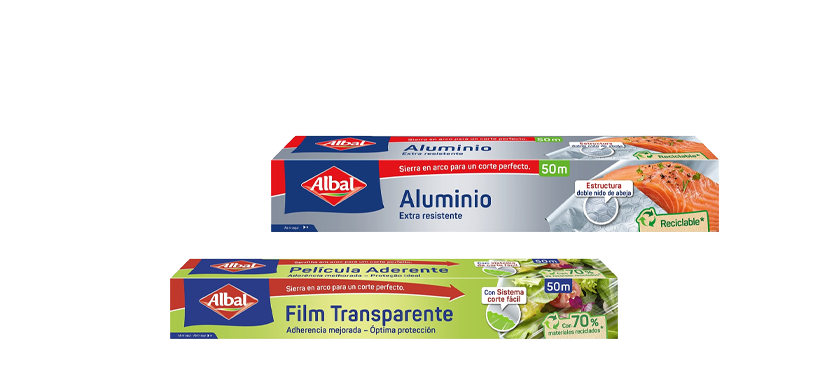 Albal Film transparente y papel de aluminio