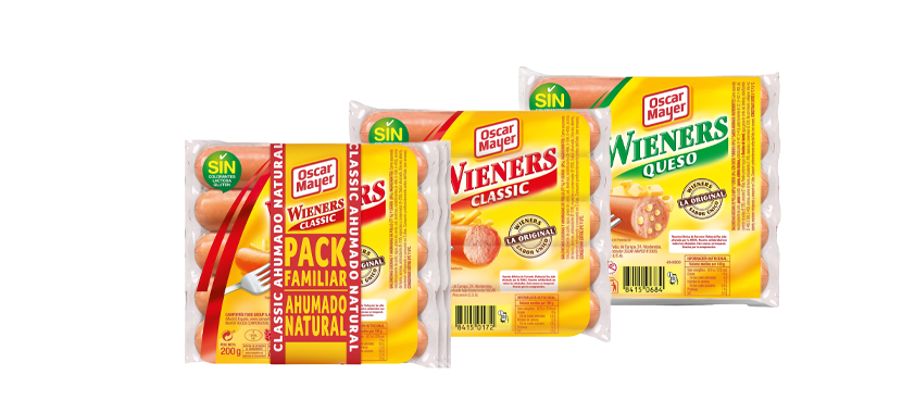 Oscar Mayer Salchichas originales, con queso y wiener