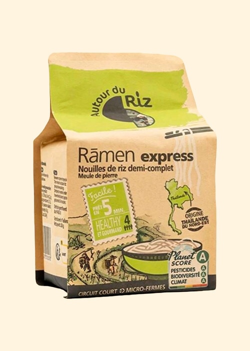 autour du riz Noodles Ramen de Arroz Semi Integral embalagem| 280 g