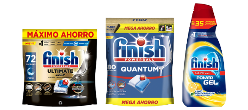 Finish Detergentes y geles para el lavavajillas