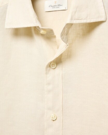 Camisa de linho lisa