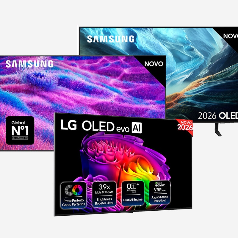 Compre uma TV Samsung | LG, modelos elegíveis e obtenha até -20% de desconto com os códigos promocionais
