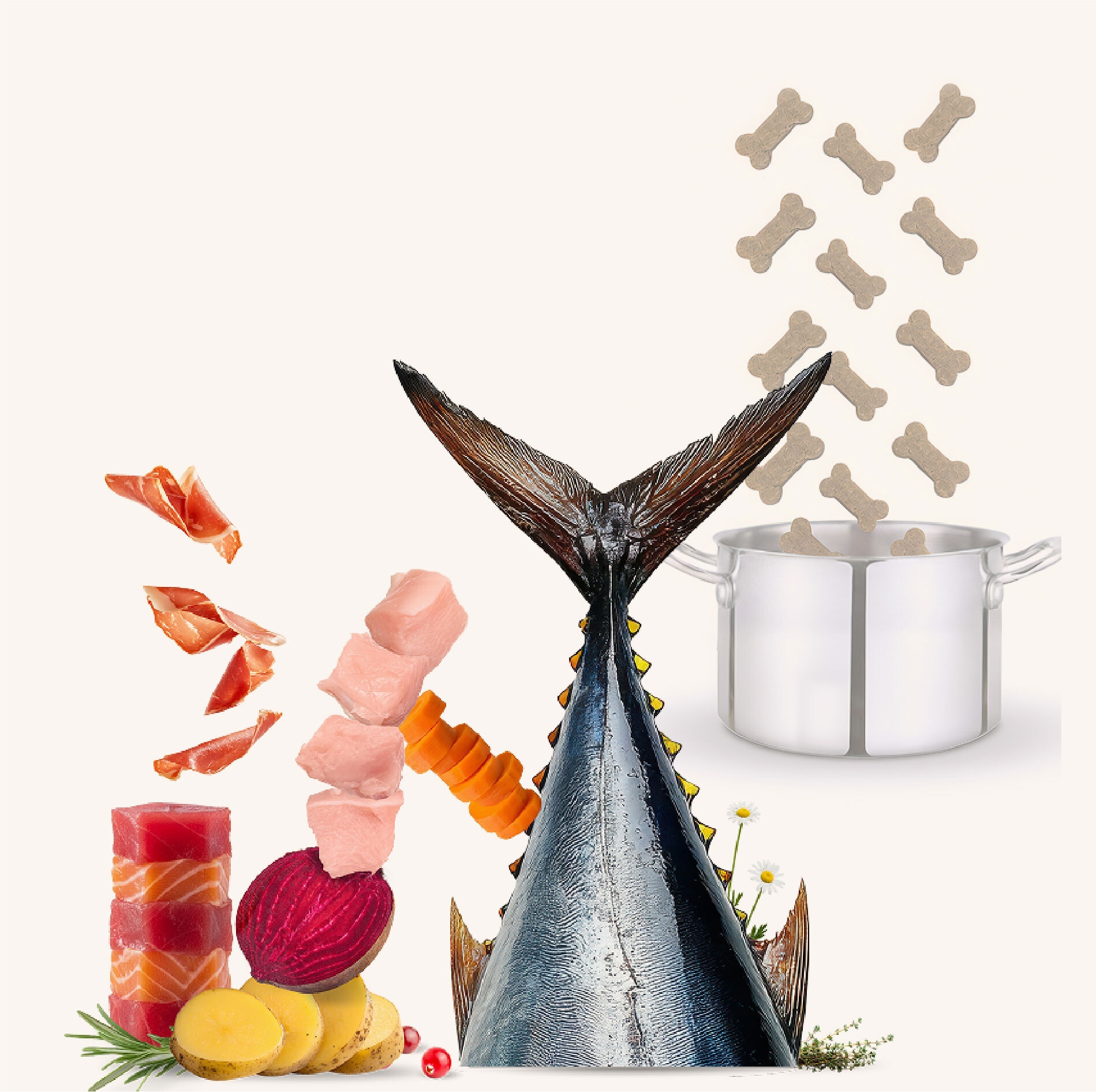Ingredientes naturales cocinados a baja temperatura