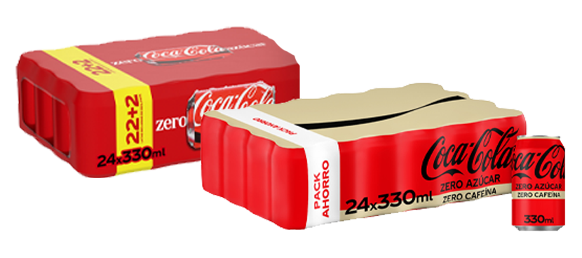 Coca-Cola Refrescos de cola zero, lighst y clásica paks 24 latas 33 cl
