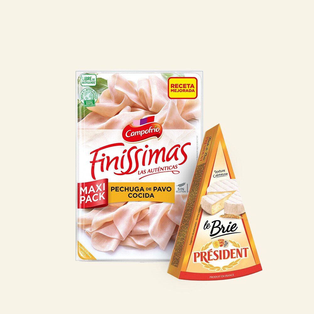 Charcutería y queso envasado