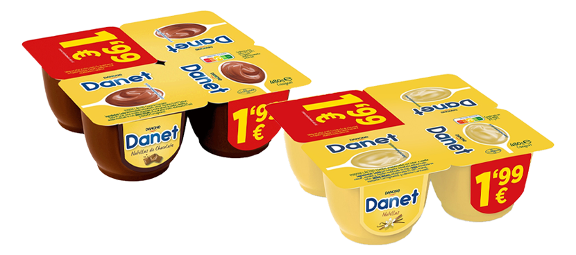 Danet Natillas de vainilla y chocolate