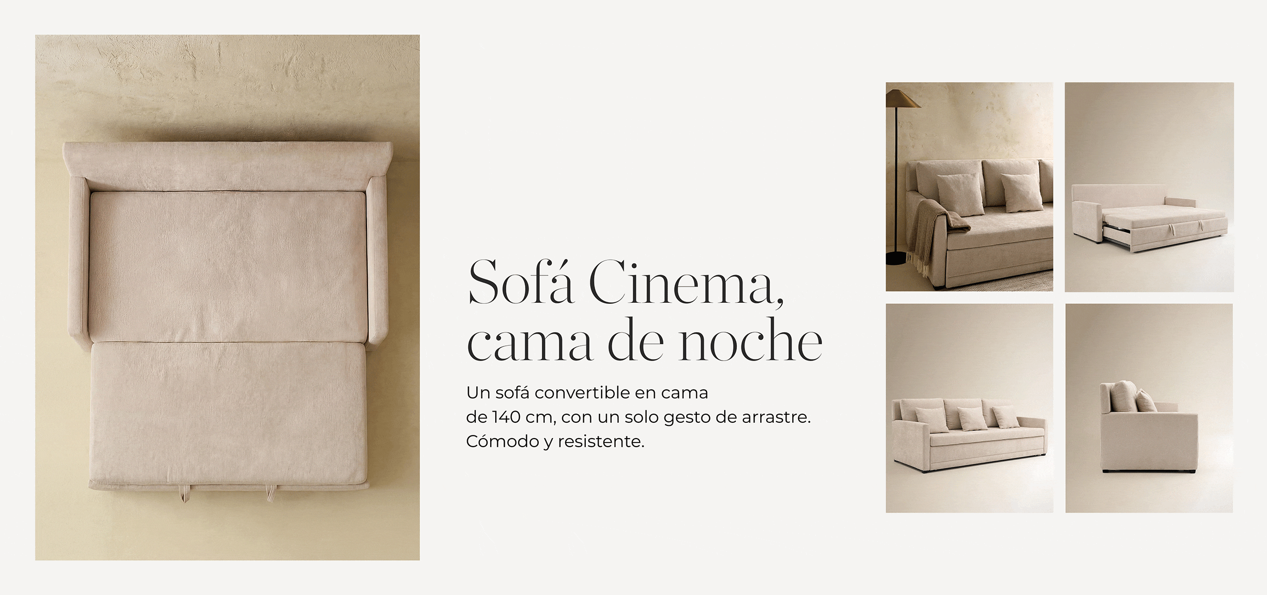 Doble funcionalidad. Sofás cama pensados para sentarse o dormir. Muchos modelos, muchas vidas. 