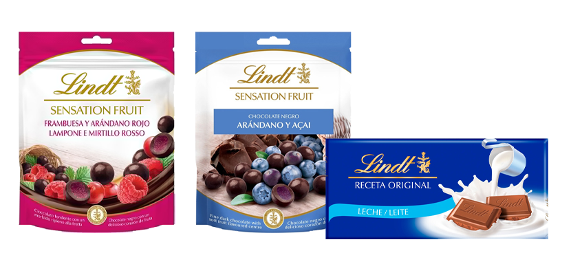 Lindt Tabletas y perlas de chocolate