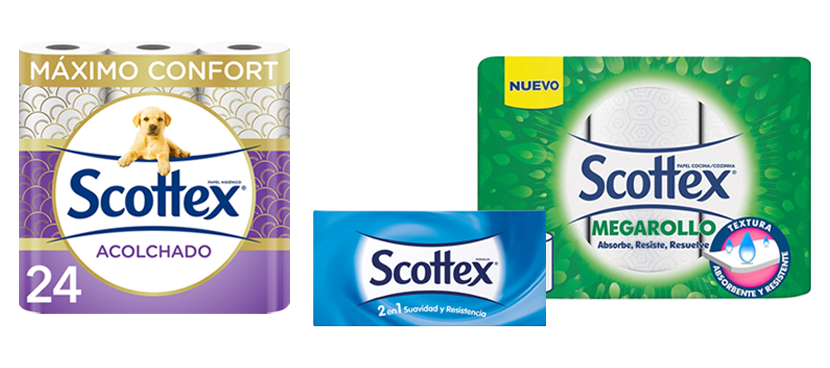 Scottex Papel higiénico, de cocina y pañuelos