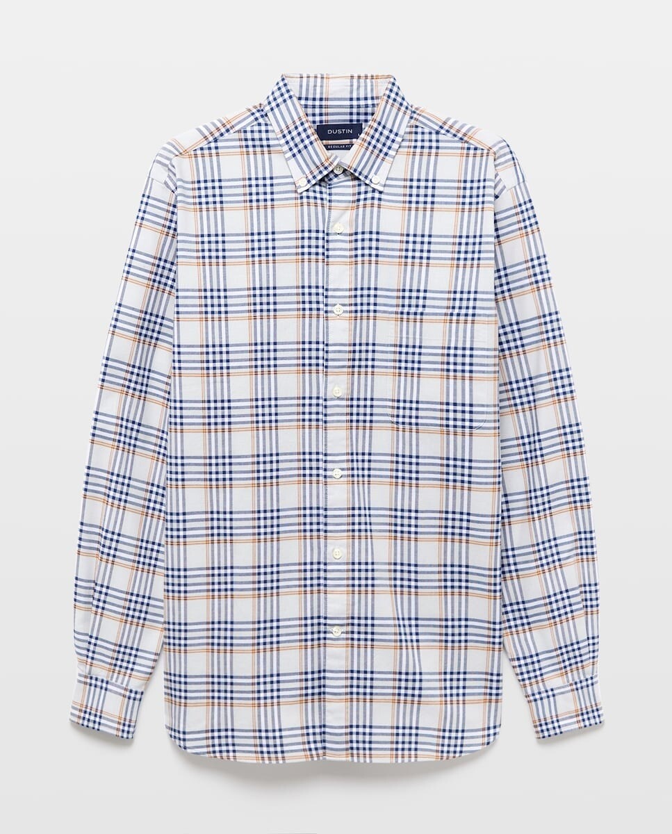 Imagem 0 de Camisa Oxford Elástica aos Quadrados Regular Fit