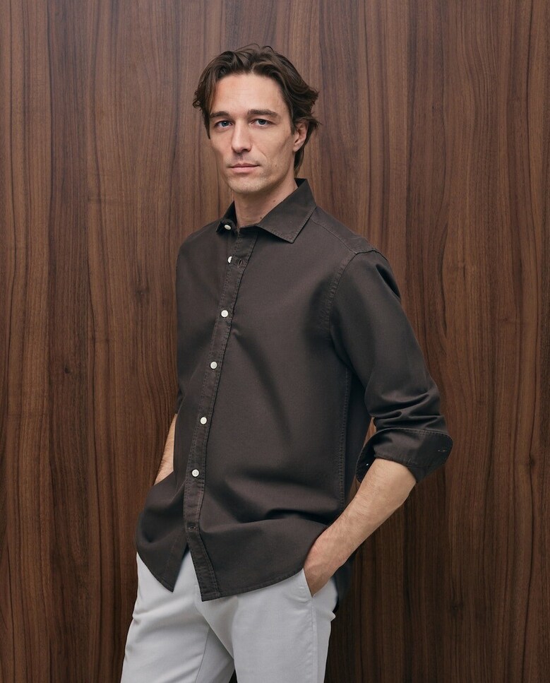 Camisa Oxford de Manga Comprida