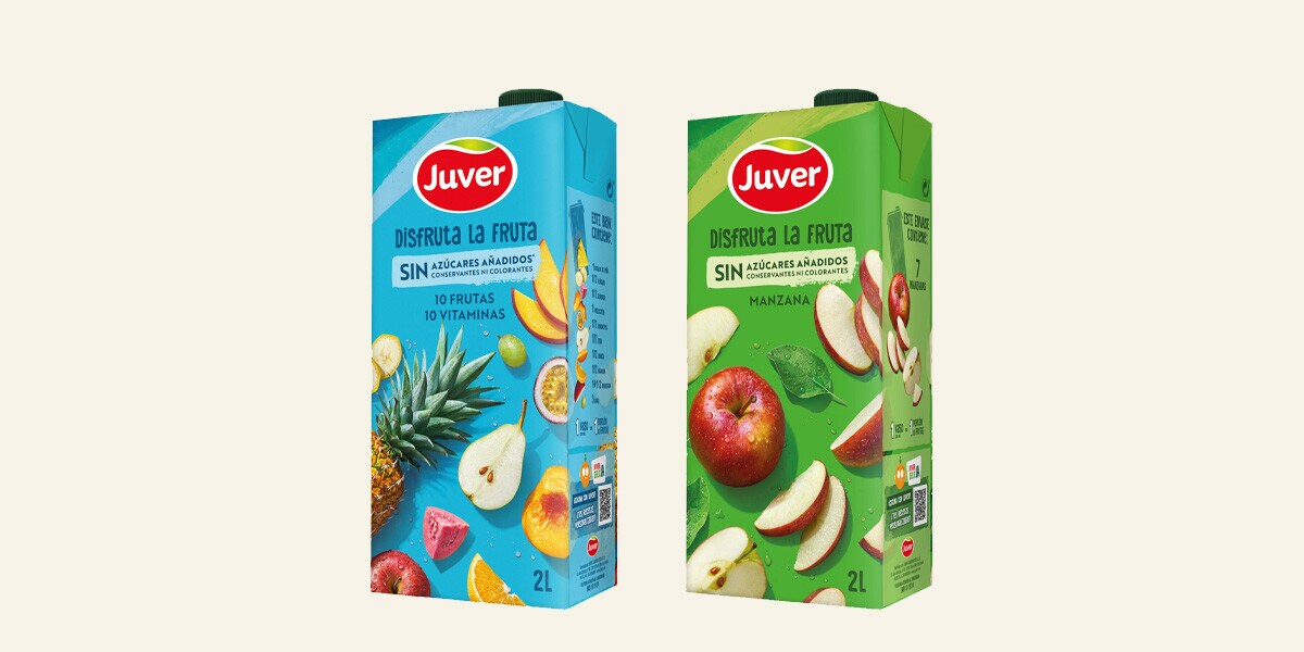 Néctares sin azúcares añadidos Juver Disfruta