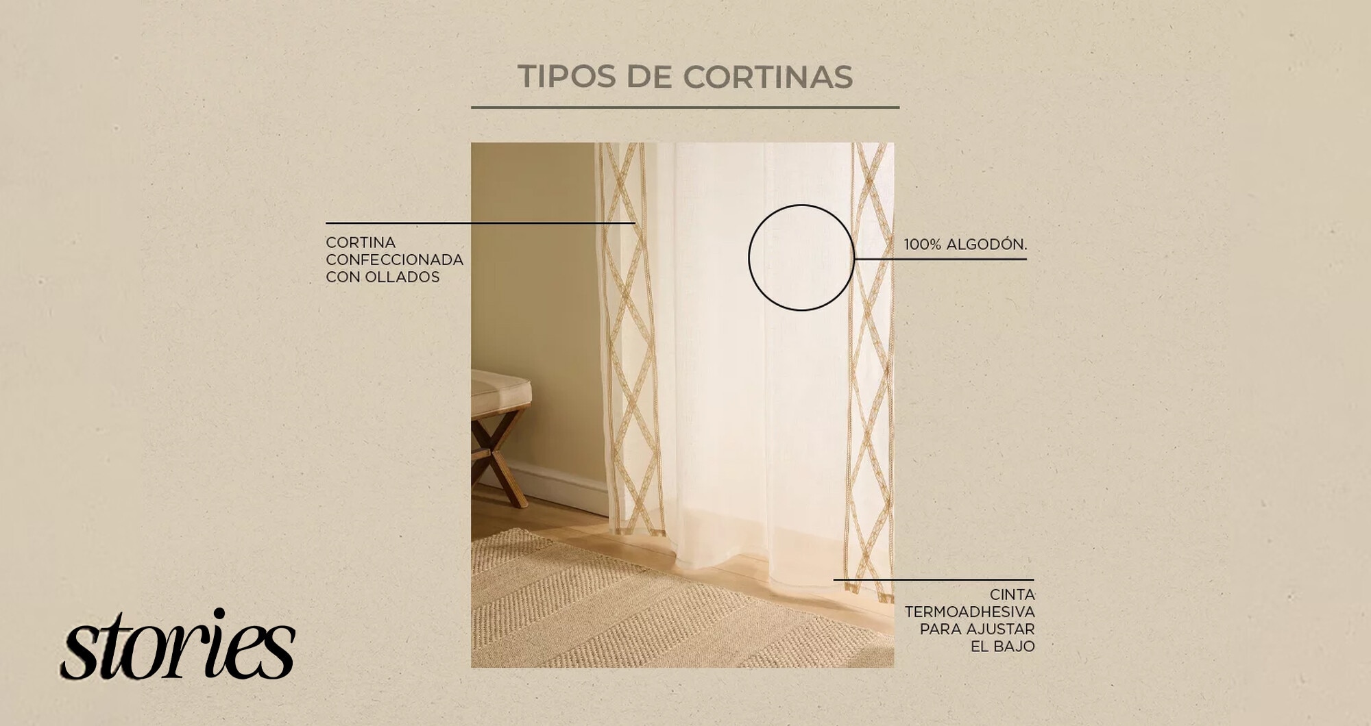 Stories · Guía de cortinas