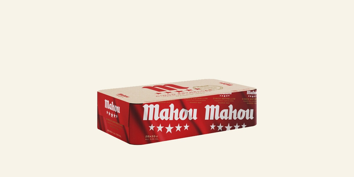 Cerveza rubia especial Mahou 5 Estrellas