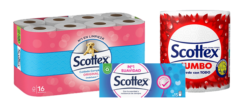 Scottex Papel higiénico, de cocina y pañuelos
