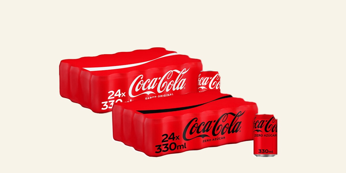 Refresco cola zero, light y clásica Coca-Cola
