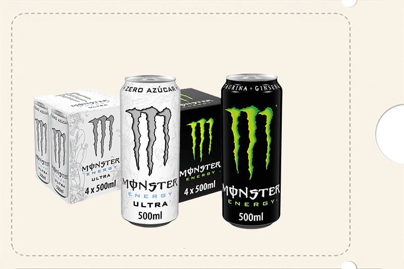 Lleva 3 Packs Monster por 15€. Introduce código MONSTERDTO al finalizar tu pedido. Exclusivo Online.