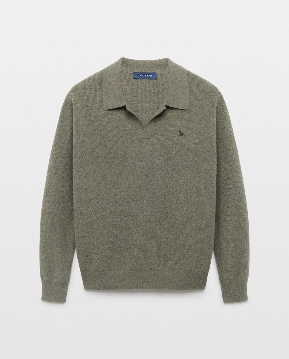 Imagem 0 de Camisola de Malha com Gola de Polo