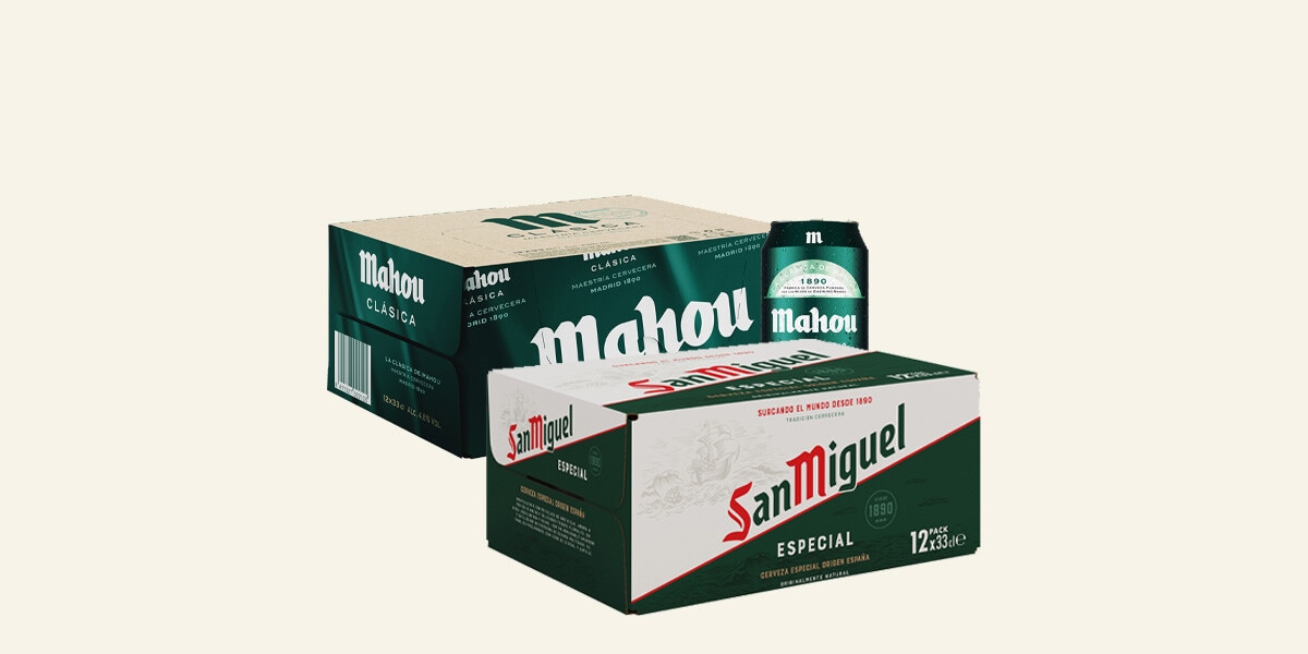 Cerveza rubia nacional Mahou y San Miguel