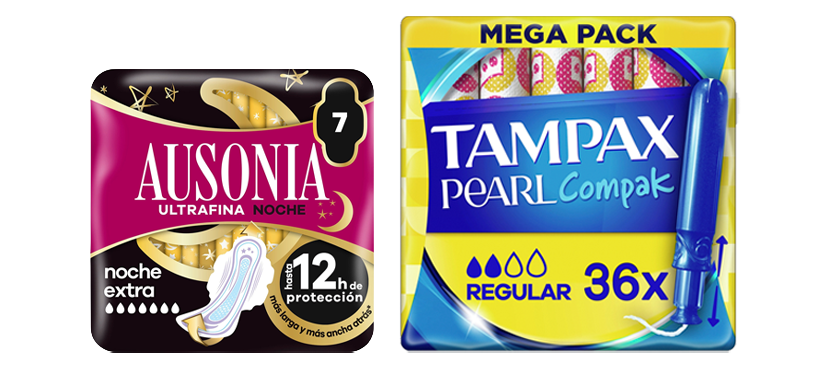 Ausonia, Tampax y más Tampones y compresas