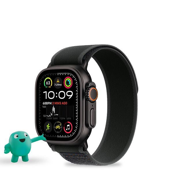 Apple Watch Ultra 2, 49mm - Titânio Black com Bracelete Black Trail Loop (Tam. S/M)