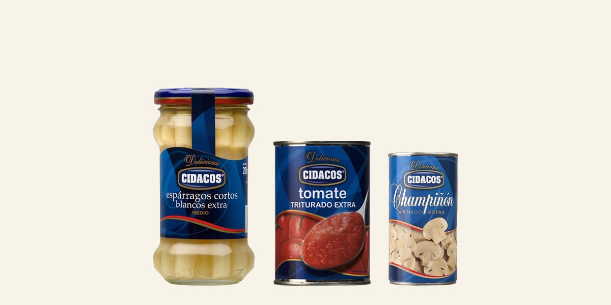 En todas las conservas vegetales Cidacos