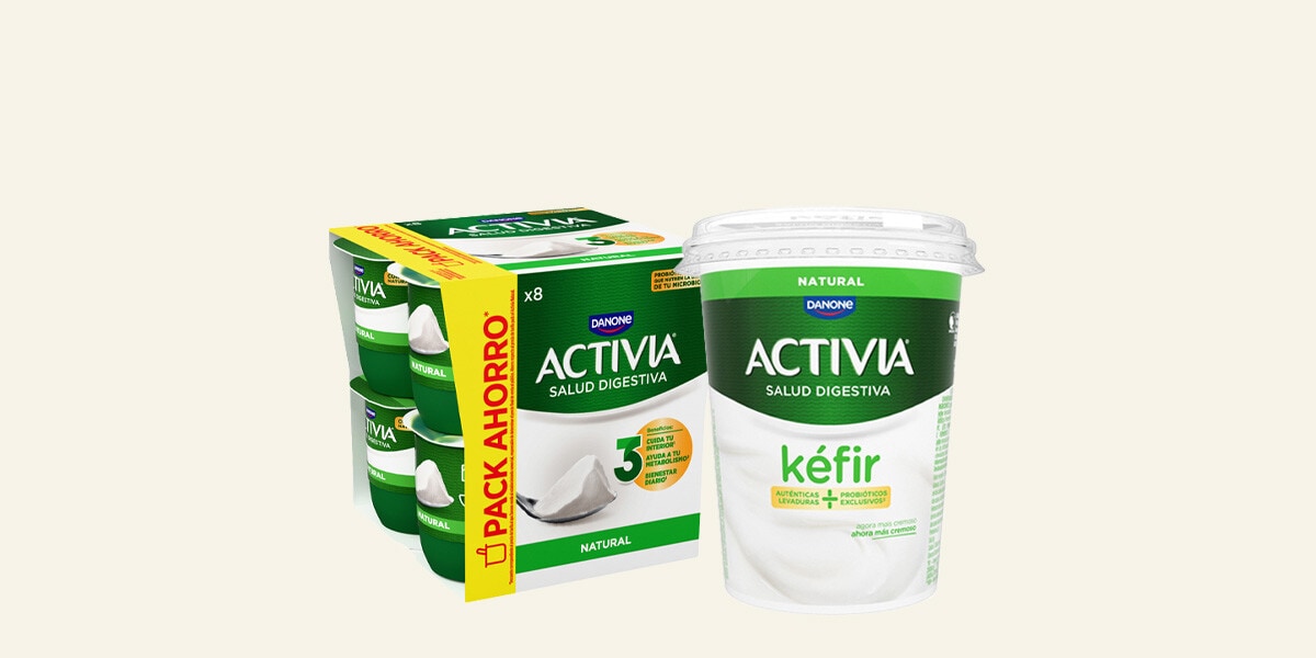 Kéfir y bífidus Danone Activia